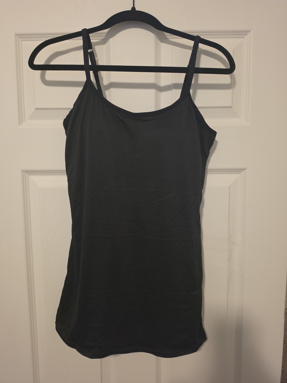 Women's Black Spaghetti Strap Tank Top